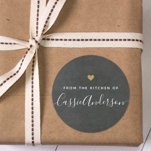 Adesivo Redondo Presente moderno Dourado para assar quadro