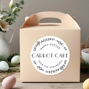 Adesivo Redondo Presente Moderno Floral de Páscoa em Castigo