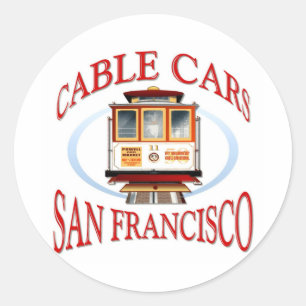Adesivo Redondo Presente na Califórnia em São Francisco