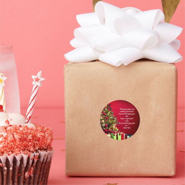 Adesivo Redondo Presente Não Inventado Pelo Homem, Deus Deu Vinhet (Festa)