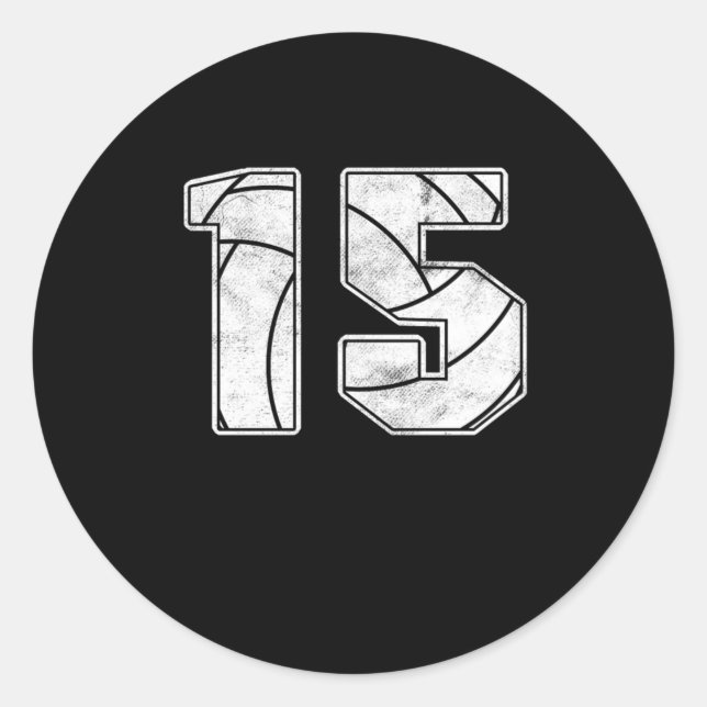 Adesivo Redondo Presente no 15º aniversário da Celebração de Volei (Frente)