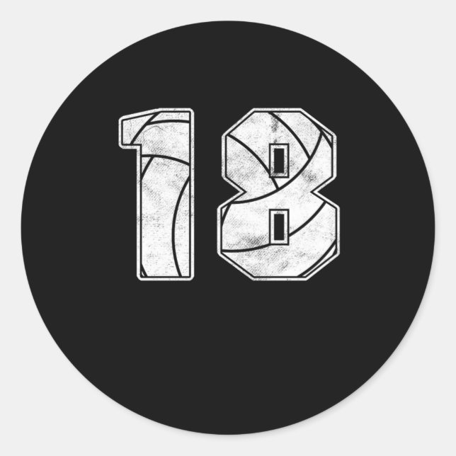 Adesivo Redondo Presente no 18° aniversário da Celebração de Volei (Frente)