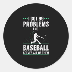 Adesivo Redondo Presente Novelty Do Baseball Lover Para O Ventilad