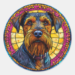 Adesivo Redondo Presente para Amantes de Cachorros de Desenho, Dec