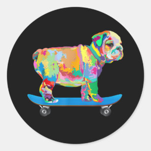 Adesivo Redondo Presente para cães Painéis Legal Coloridos