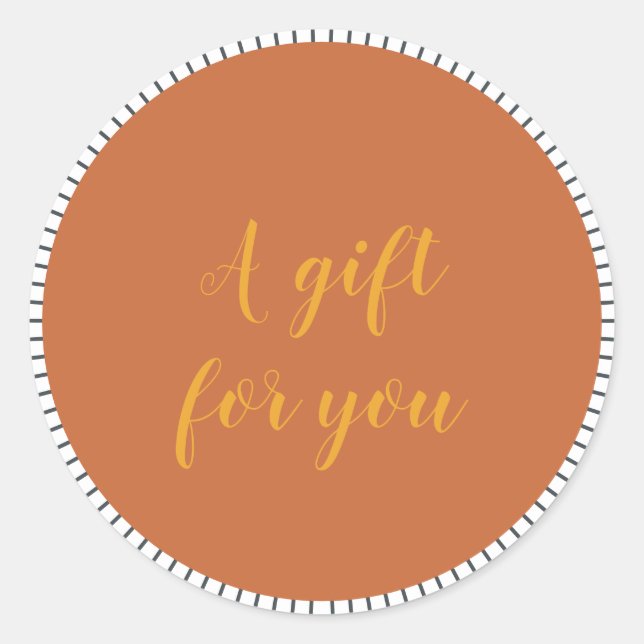 Adesivo Redondo Presente para clientes de pequenas empresas com sc (Frente)