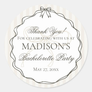 Adesivo Redondo Presente para Despedida de Solteira com Roupa Ínti