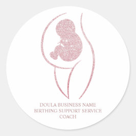 Adesivo Redondo Presente para Doula Treinadora de Parto e Enfermei