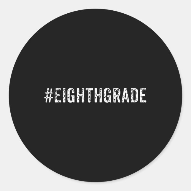 Adesivo Redondo Presente para estudantes ou professores do 8º ano (Frente)