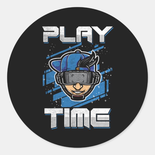 Adesivo Redondo Presente para jogos de realismo virtual do play VR (Frente)