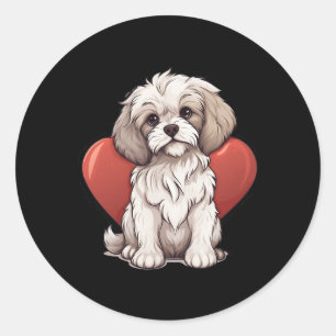 Adesivo Redondo Presente para Mãe e Pai dono de Cavachon Amante de
