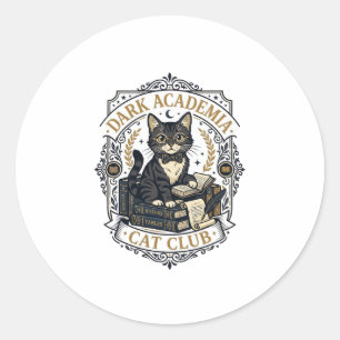 Adesivo Redondo Presente para Pai de Gato da Dark Academia - Dark