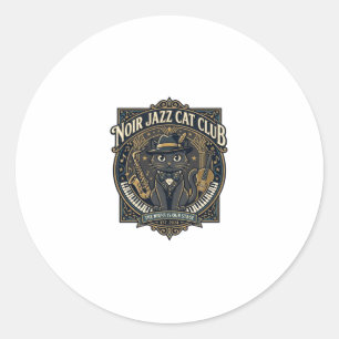 Adesivo Redondo Presente para Pai de Gato Jazz Noir - Gato Jazz No