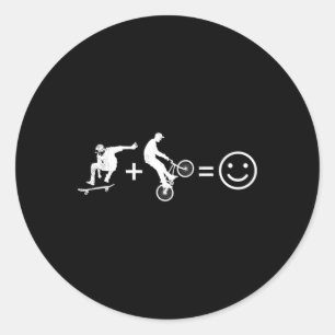 Adesivo Redondo Presente Para Skate E Ciclismo Bmx Skater