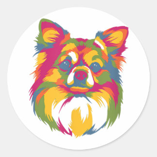 Adesivo Redondo Presente perfeito para o cão Chihuahua Pet Lover
