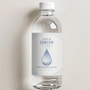 Adesivo Redondo Presente Personalizado de Água ZamZam - Água Mais 