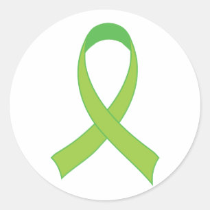 Adesivo Redondo Presente personalizado de consciência do Verde lim