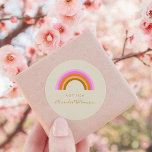Adesivo Redondo Presente Personalizado Do Arco-Íris Retroativo Sim<br><div class="desc">Arco-Íris Retroativo Simples Cuto Personalizado Um Presente Do Adesivo Redondo Clássico</div>