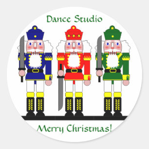 Adesivo Redondo Presente personalizado Nutcracker do balé do Nata