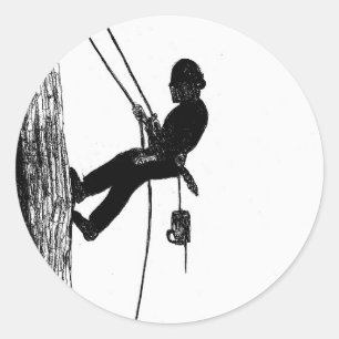 Adesivo Redondo Presente presente de natal do cirurgião arborista