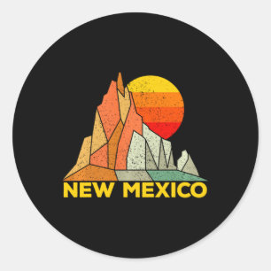 Adesivo Redondo Presente Retro Novo México Para Pessoas De New Mex
