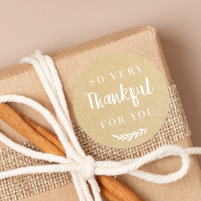 Adesivo Redondo Presente Rustic Kraft Autumn Queda Ação de Graças (Criador carregado)