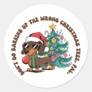 Adesivo Redondo Presente Xmas Não Vá Barrar