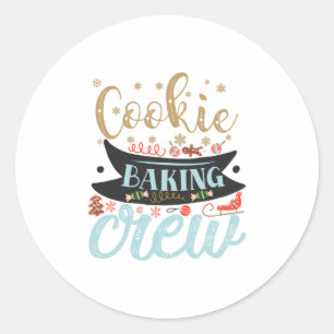Adesivo Redondo Presente Xmas Tripulação De Cookie