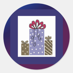 Adesivo Redondo Presentes bonito