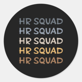 Adesivo Redondo Presentes da Equipe de Recursos Humanos no Esquadr