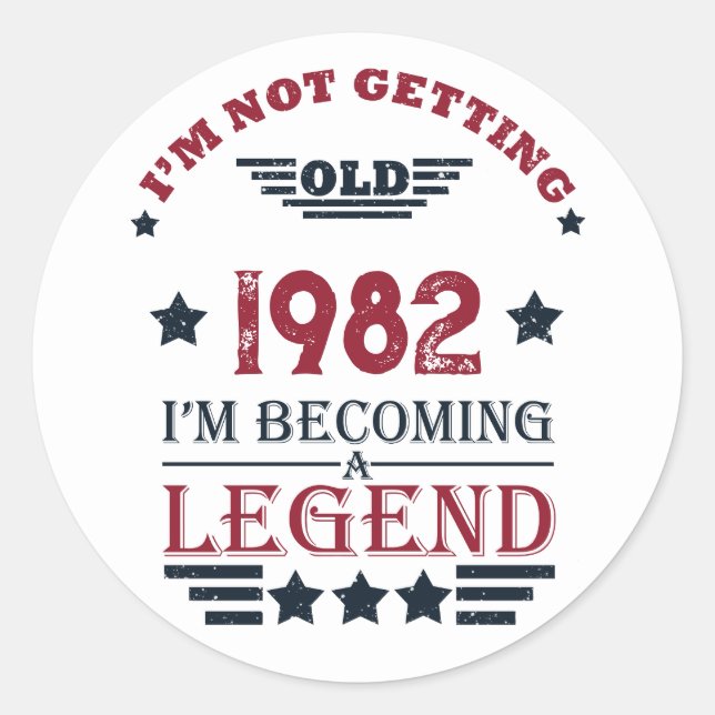 Adesivo Redondo Presentes de aniversário personalizados (Frente)