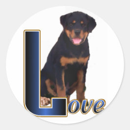 Adesivo Redondo Presentes de Arte Rottweiler