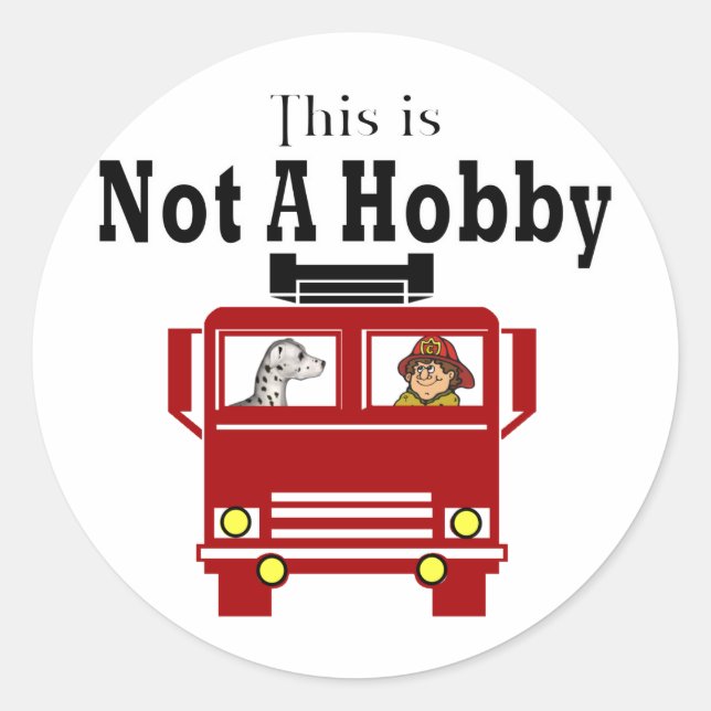 Adesivo Redondo Presentes de bombeiro (Frente)