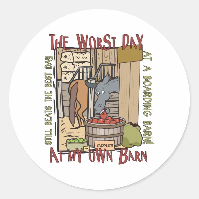 Adesivo Redondo Presentes de Cavalos (Frente)