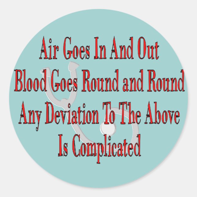 Adesivo Redondo Presentes De Enfermeiro/Terapêutica Respiratória (Frente)