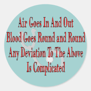 Adesivo Redondo Presentes De Enfermeiro/Terapêutica Respiratória