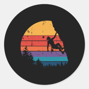Adesivo Redondo Presentes de Escalada em Rocha de Montanha Boulder