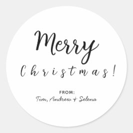 Adesivo Redondo Presentes de Feliz Natal para Amigos Familiares