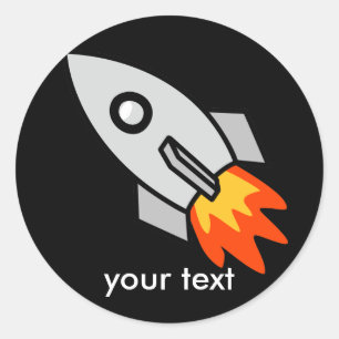 Adesivo Redondo Presentes de foguete