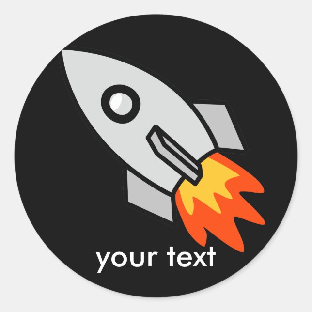 Adesivo Redondo Presentes de foguete (Frente)