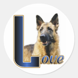 Adesivo Redondo Presentes de German shepherd
