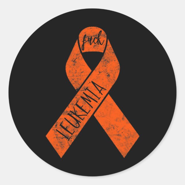 Adesivo Redondo Presentes De Leucemia Para Mulheres Cancer Quimio  (Frente)