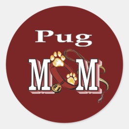 Adesivo Redondo Presentes de MOM Pug