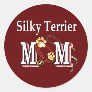 Adesivo Redondo Presentes de MOM Silky Terrier