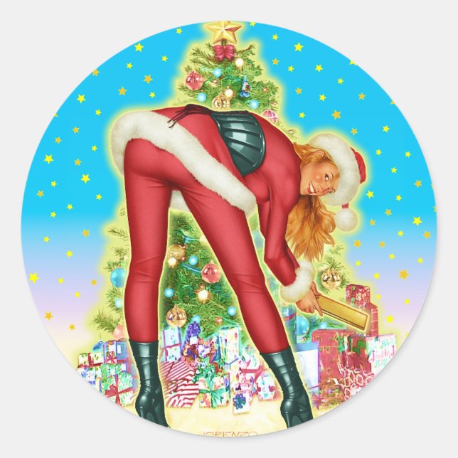 Adesivo Redondo Presentes de Natal (Frente)