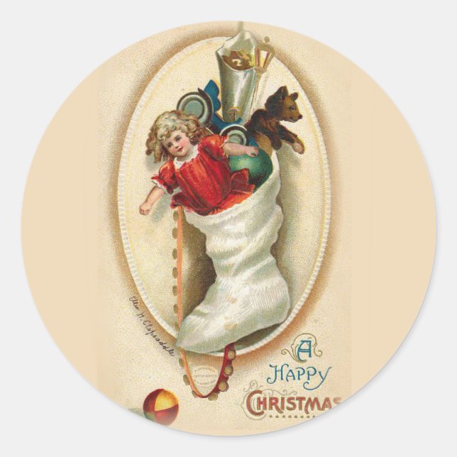 Adesivo Redondo Presentes de Natal (Frente)