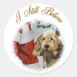 Adesivo Redondo Presentes de Natal de Otterhound