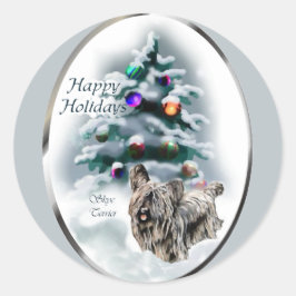 Adesivo Redondo Presentes de Natal Skye Terrier