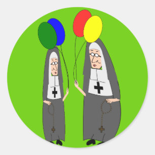 Adesivo Redondo Presentes de Nun Birthday