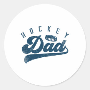 Adesivo Redondo Presentes de Pai de Hockey Papai Dia dos Pais 